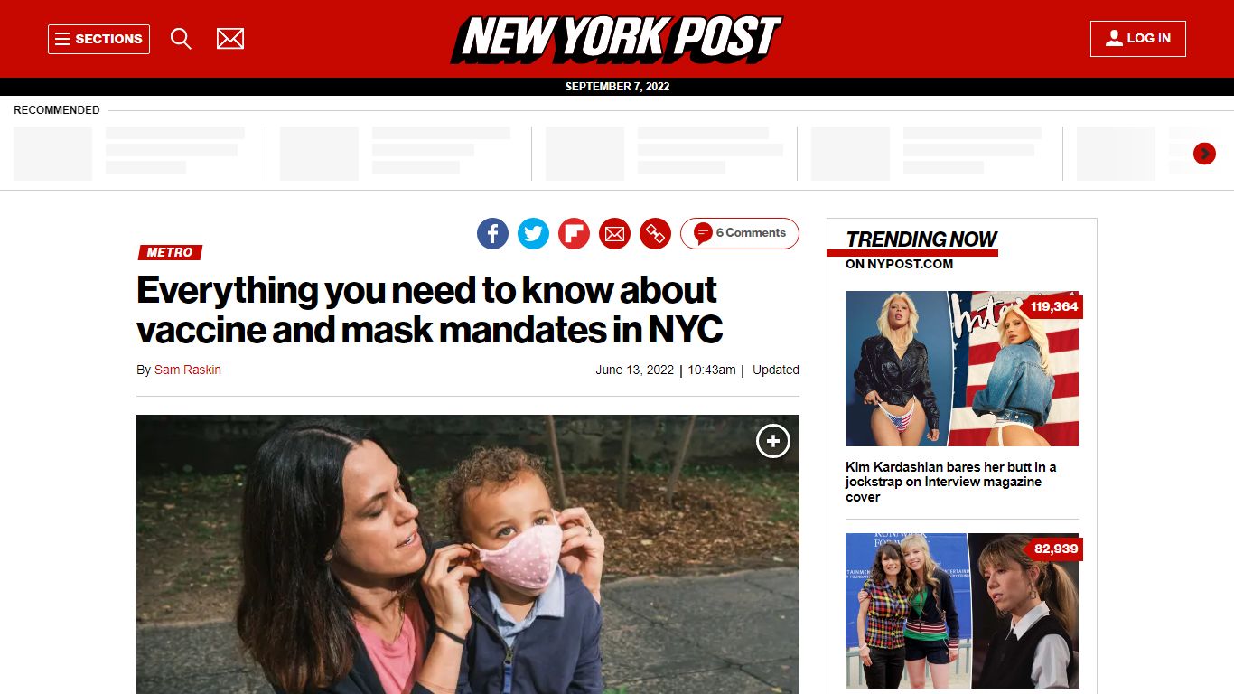 Here's where masks and vaccines are still required in NYC - New York Post